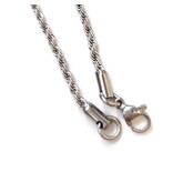 Stainless Steel ketting "Mex" met een tube kraal als hanger