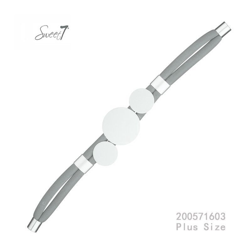 Sweet 7 Armband  Circle Grijs - Plus Size