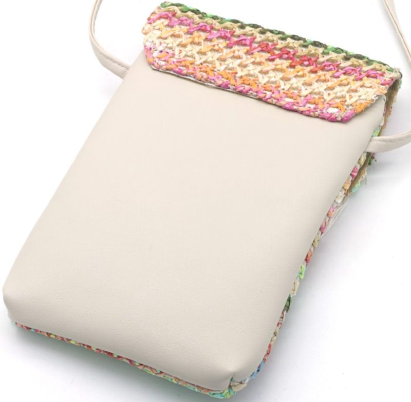 Kleurrijk crossbody,- festivaltasje met franjes