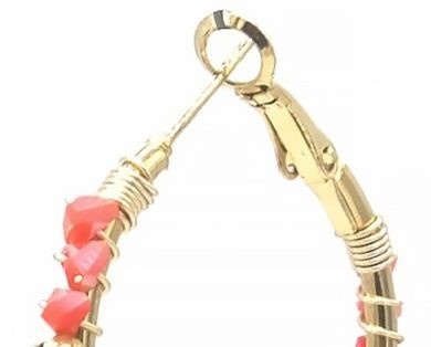 Musthaves Kleurrijke creolen van stainless steel en glaskralen