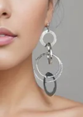 Sazou Jewels Statement oorbellen met cirkels