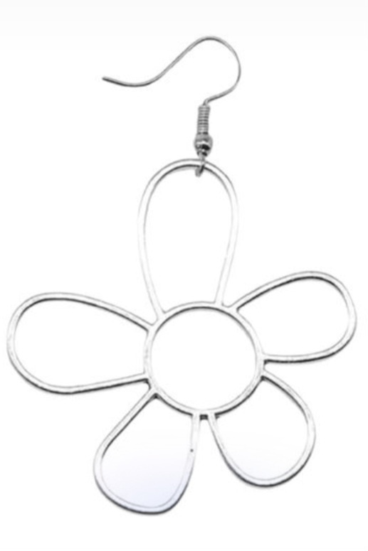 Sazou Jewels Bloem oorbellen met stainless steel haakje