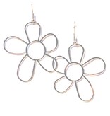 Sazou Jewels Bloem oorbellen met stainless steel haakje