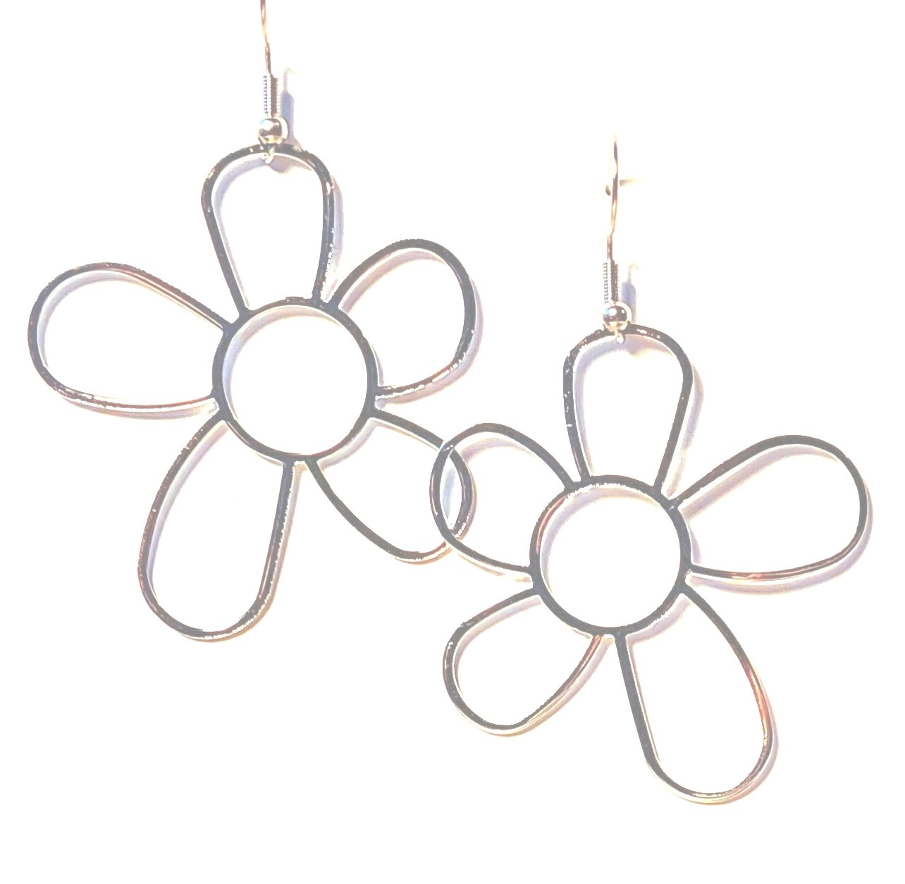 Sazou Jewels Bloem oorbellen met stainless steel haakje