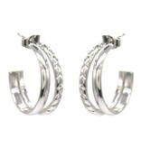 Musthaves Twisted stainless steel oorbellen