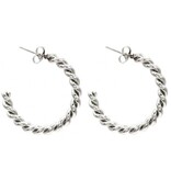 Musthaves Stainless steel twisted oorbellen