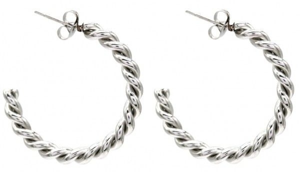 Musthaves Stainless steel twisted oorbellen