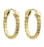Musthaves Stainless Steel Gold Snake creolen