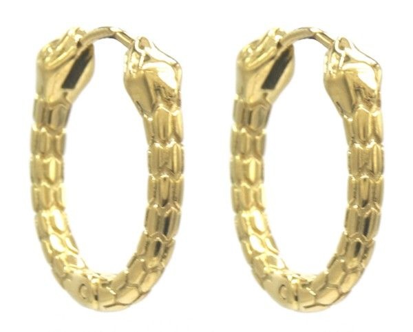 Musthaves Stainless Steel Gold Snake creolen