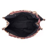 Fluffy faux fur shopper met luipaard print