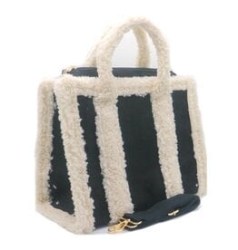 Tas | Shopper | Faux Fur | Teddy | Zwart | Off White