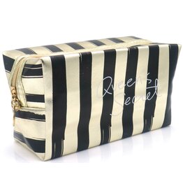 Make-Up tasje | Queens Secret | Goud | Zwart