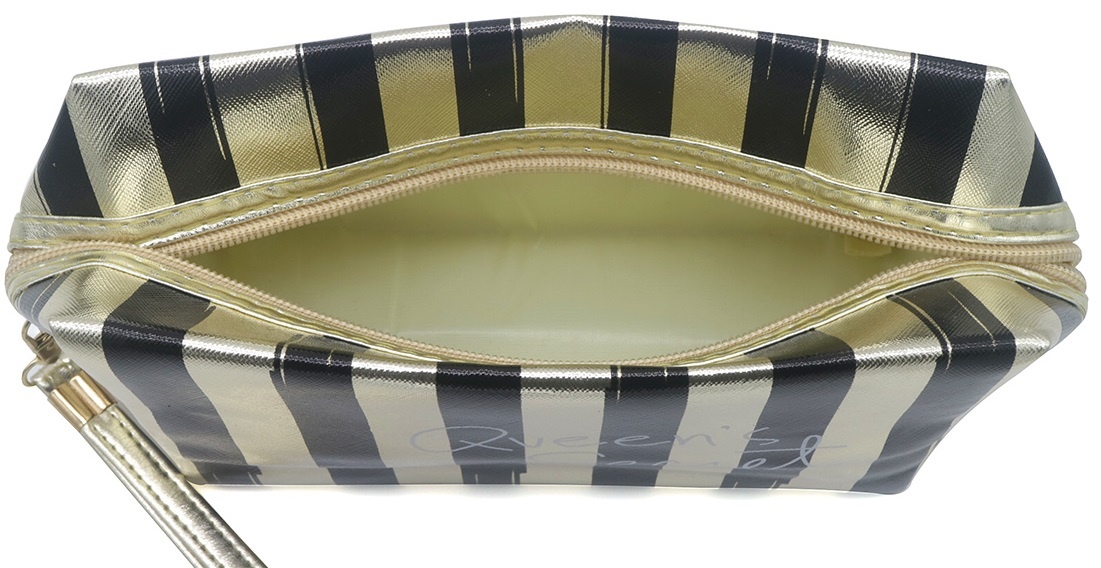 zwart met goud make-up tasje Queens Secret