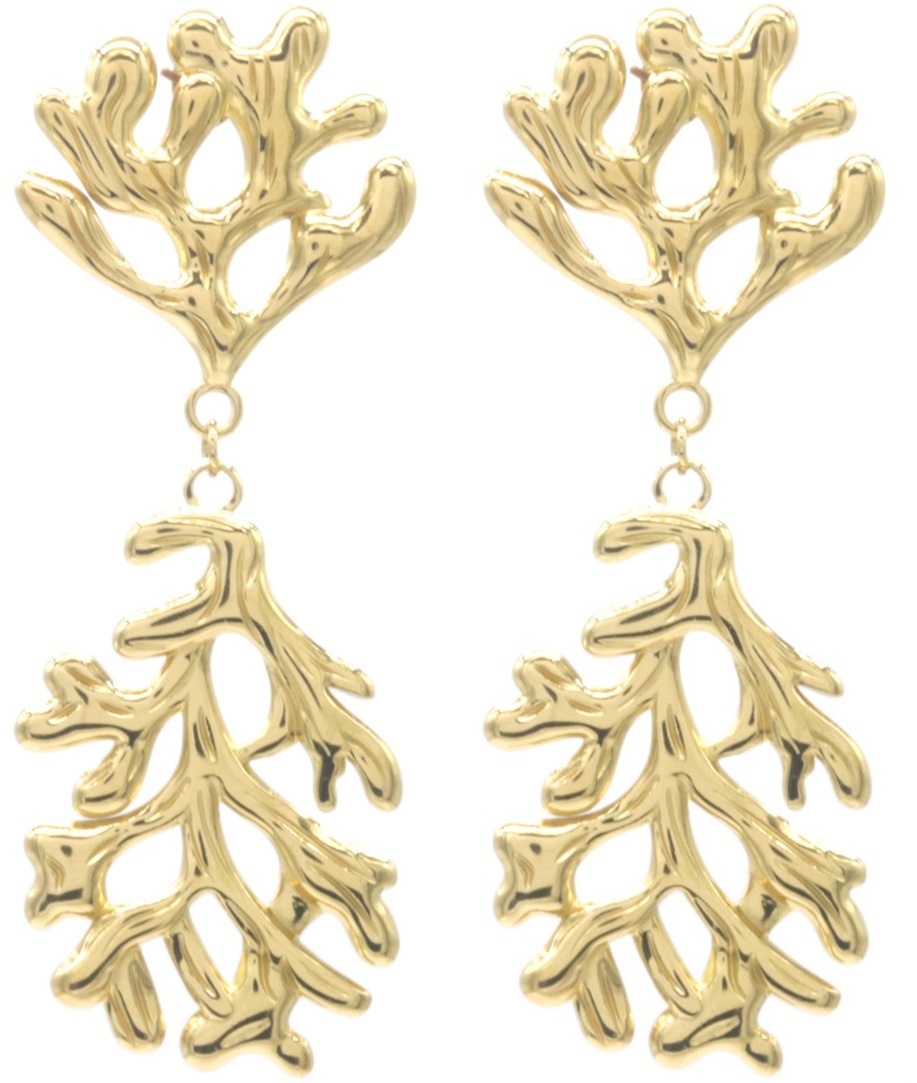 Musthaves Stainless Steel Gold oorstekers Koraal