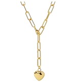 Verstelbare Stainless Steel gouden ketting met hart