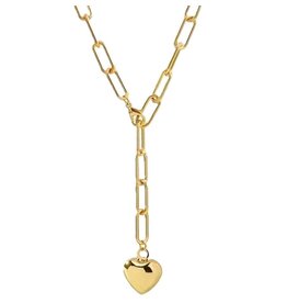 Ketting | Hart | Stainless Steel | Gold