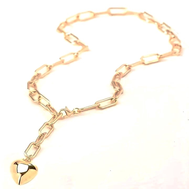 Verstelbare Stainless Steel gouden ketting met hart