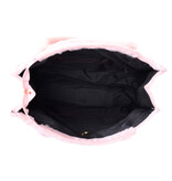 Roze fluffy faux fur tas