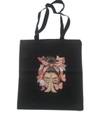 Sazou Jewels Katoenen tas met kleurrijke afbeelding van een vrouw