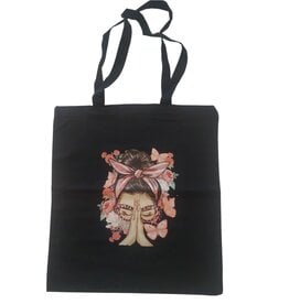 Sazou Jewels Katoenen tas met kleurrijke afbeelding