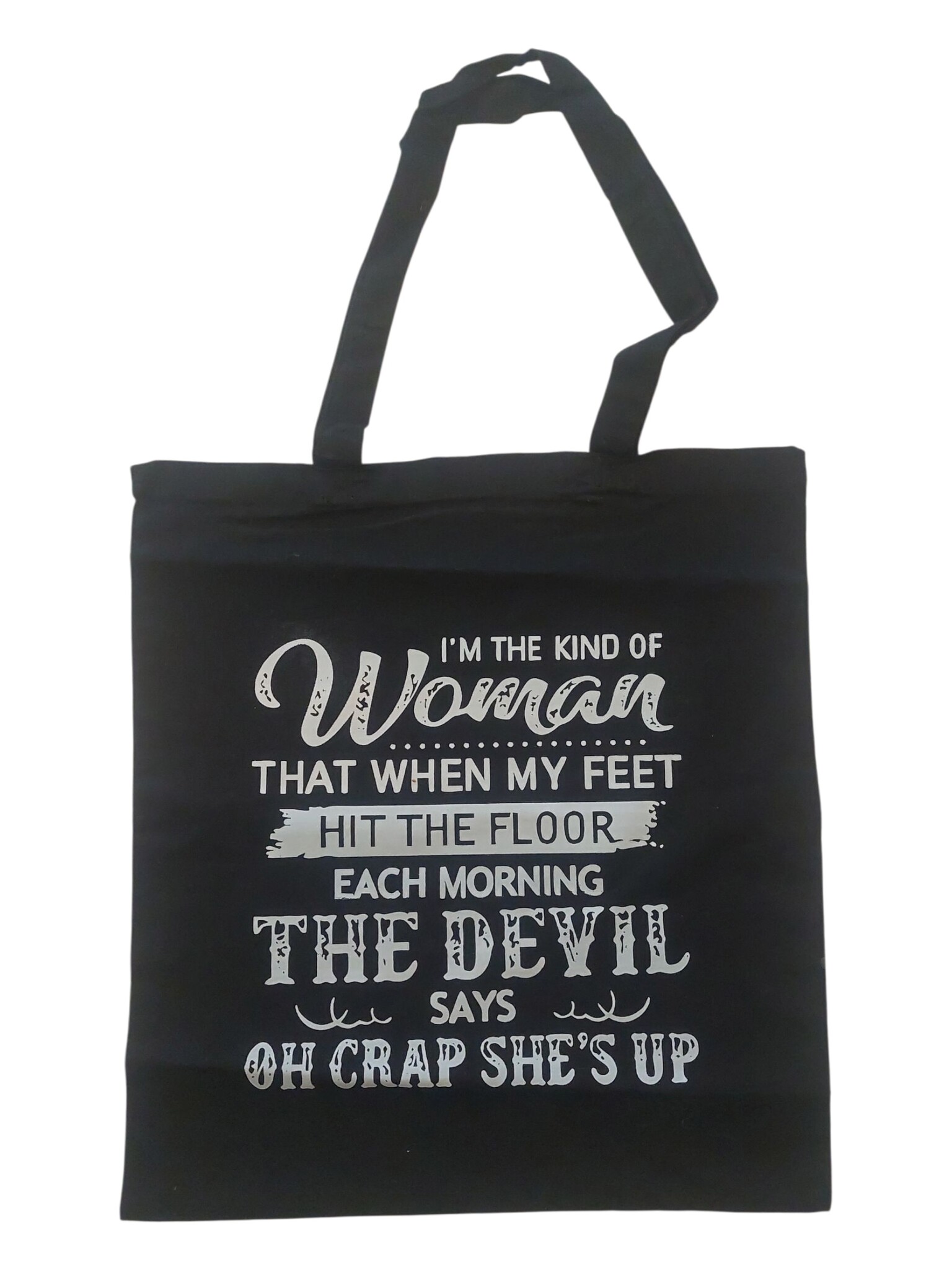 Sazou Jewels Katoenen tas met tekst I'm the kind of woman...