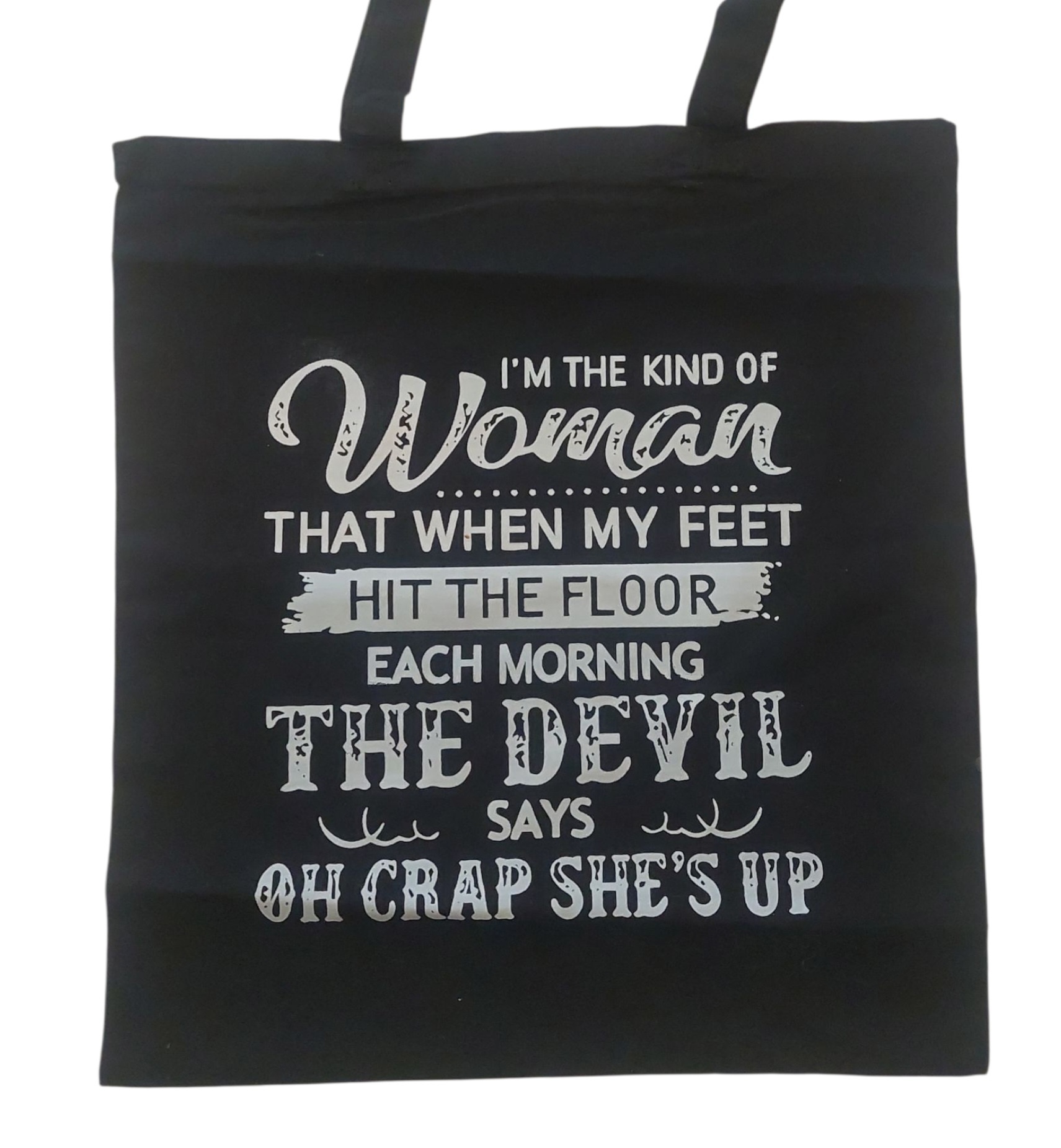 Sazou Jewels Katoenen tas met tekst I'm the kind of woman...