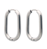 Musthaves Rechthoekige stainless steel creolen