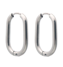 Musthaves Oorbellen |  Creolen | Rectangle | Stainless Steel