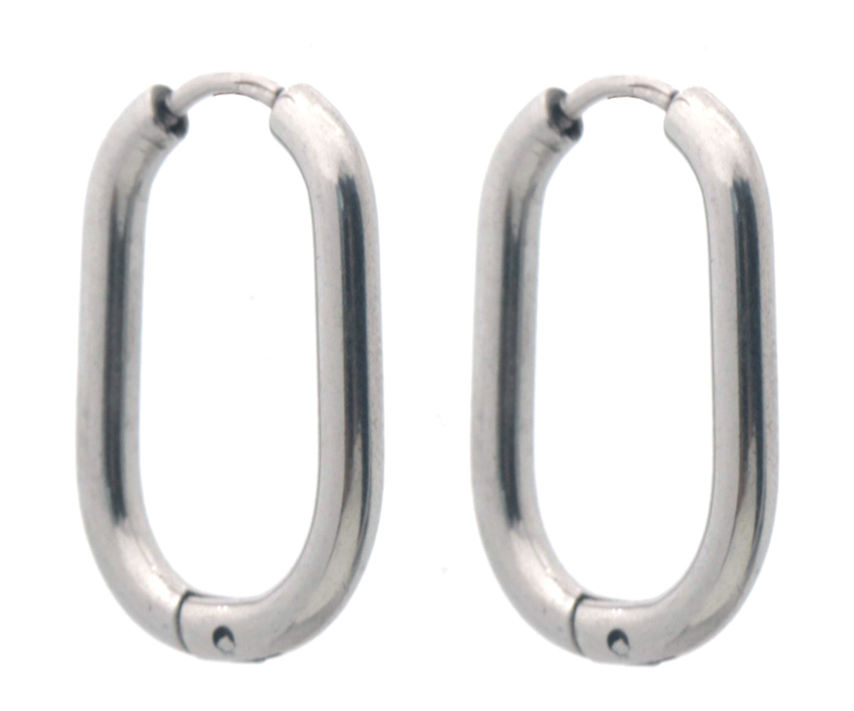 Musthaves Rechthoekige stainless steel creolen