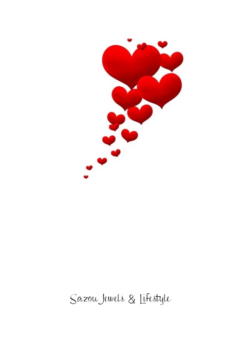 Sazou Jewels Stainless steel ketting met hart bedel op een kaart