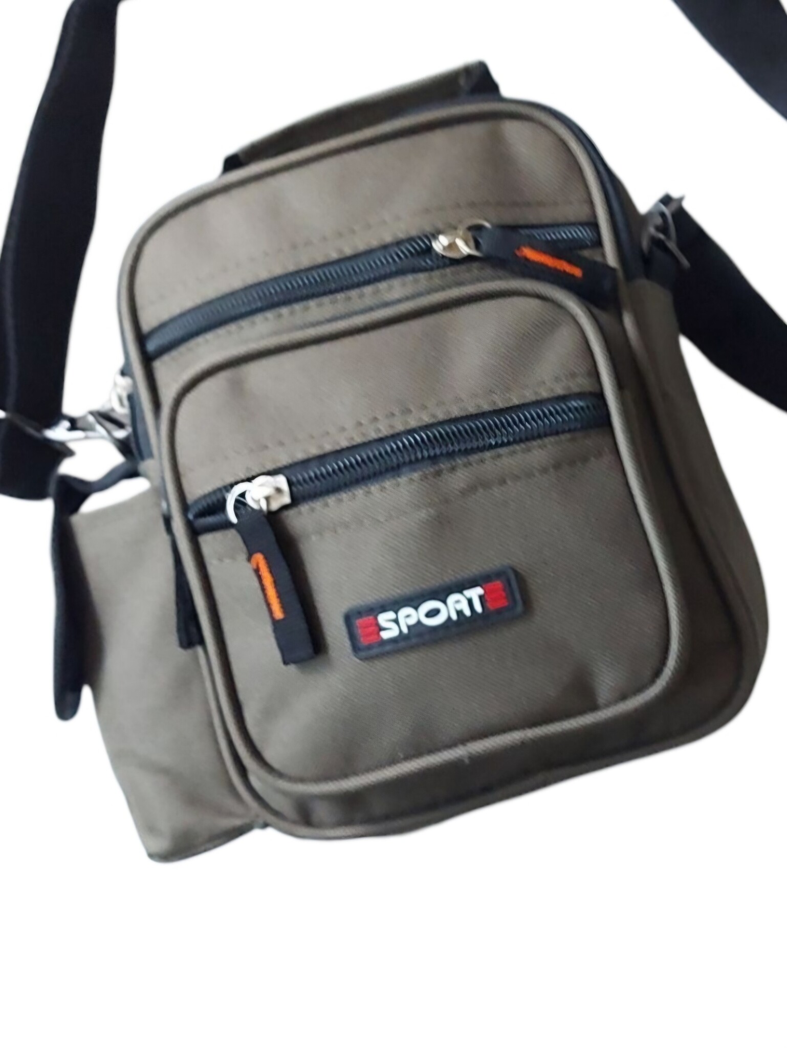 Legergroen tasje voor aan je riem of over je schouder