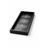 Zwart sier dienblad met Lotus en Mandala