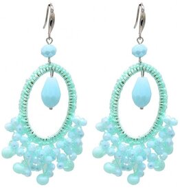 Musthaves Oorbellen | Facet Glas | Ovaal | Mint