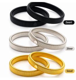 Mouwophouders | Zwart | Zilver | Set van 2