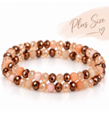 Sazou Jewels Armbanden set van 6 mm Multicolor glasbeads