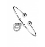 Armband Handcuffs Stainless Steel Silver Plated