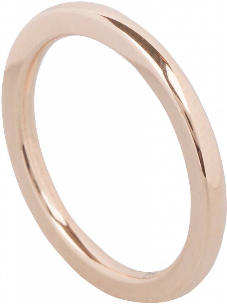 Ohlala Stainless Steel ring Round Rosé