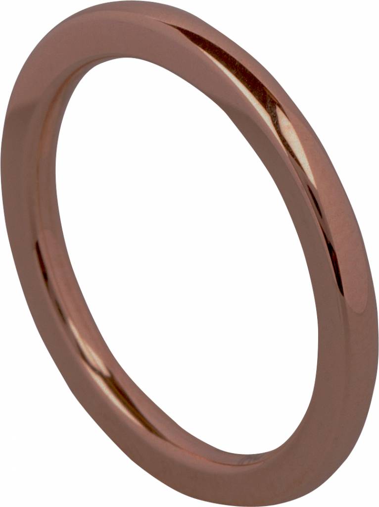 Ohlala Stainless Steel 316L ring Round Choco van Ohlala