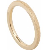 Ohlala Round Sanded Gold stainless steel ring
