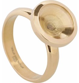 Ohlala Ring | Twist | Steel | Gold |10 mm | OHR39