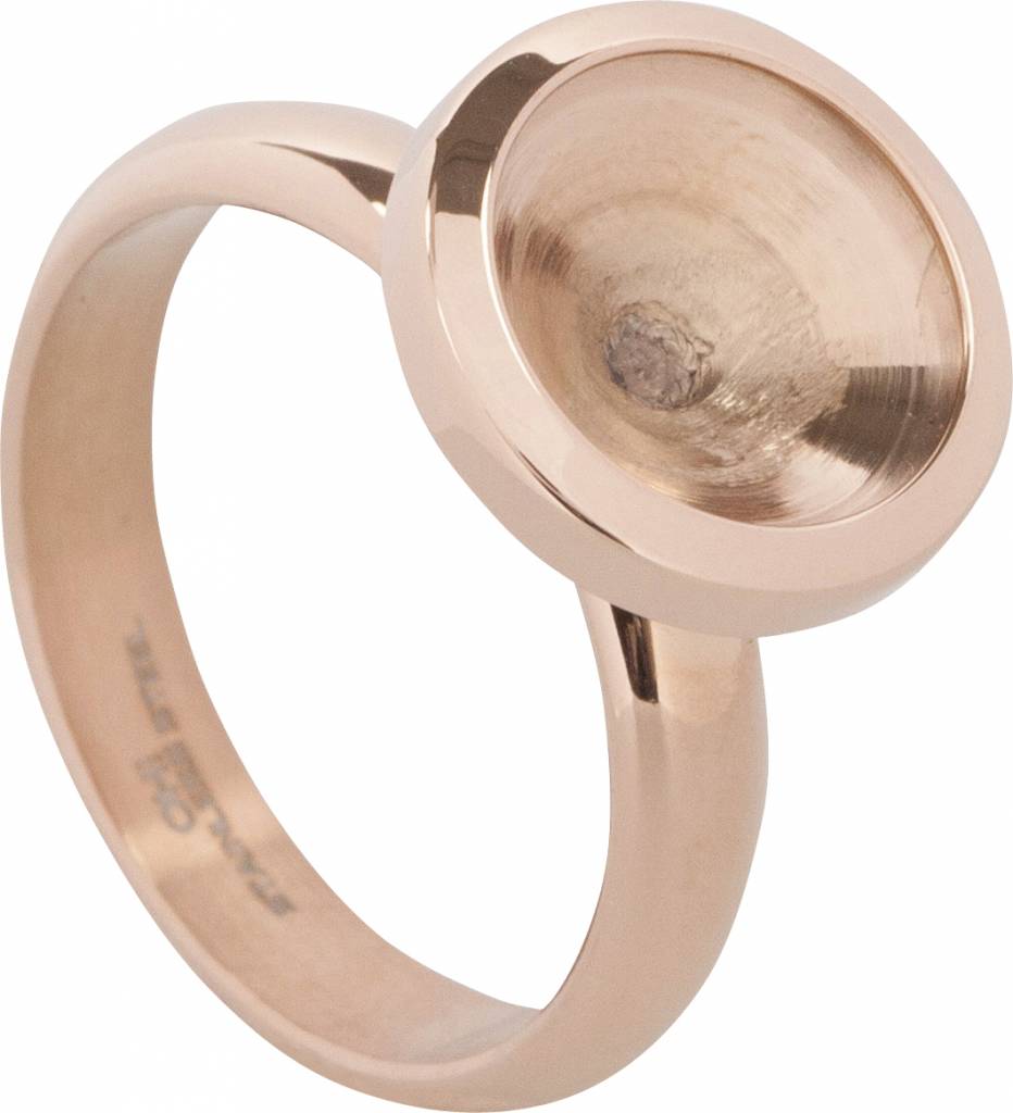 Ohlala Ohlala Stainless Steel ring Twist Rosé 10 mm