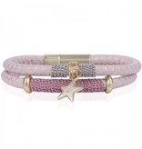 Dubbele armband Star - Zalm-Roze