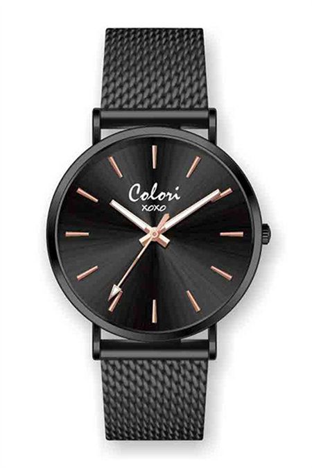 Colori Horloge XOXO mesh strap -Black 5-COL449