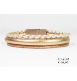 B & L Lederen Armband BL 4197-34