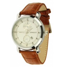 Ernest Horloge Silver Cobra Camel