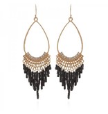 Oorbellen  met strass en steentjes Black
