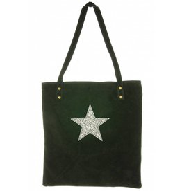 Tas Stacia | Echt Suede | Star | Black