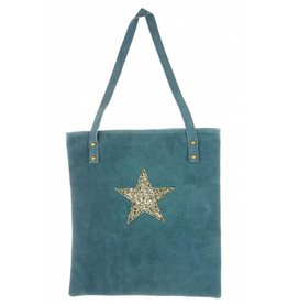 Tas Stacia | Echt Suede | Star | Blauw