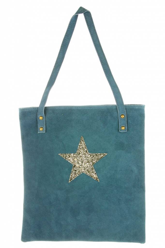 Suede Tas Stacia Star Blue