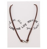 Ketting Op Kaart Love The Life INFINITY Brown